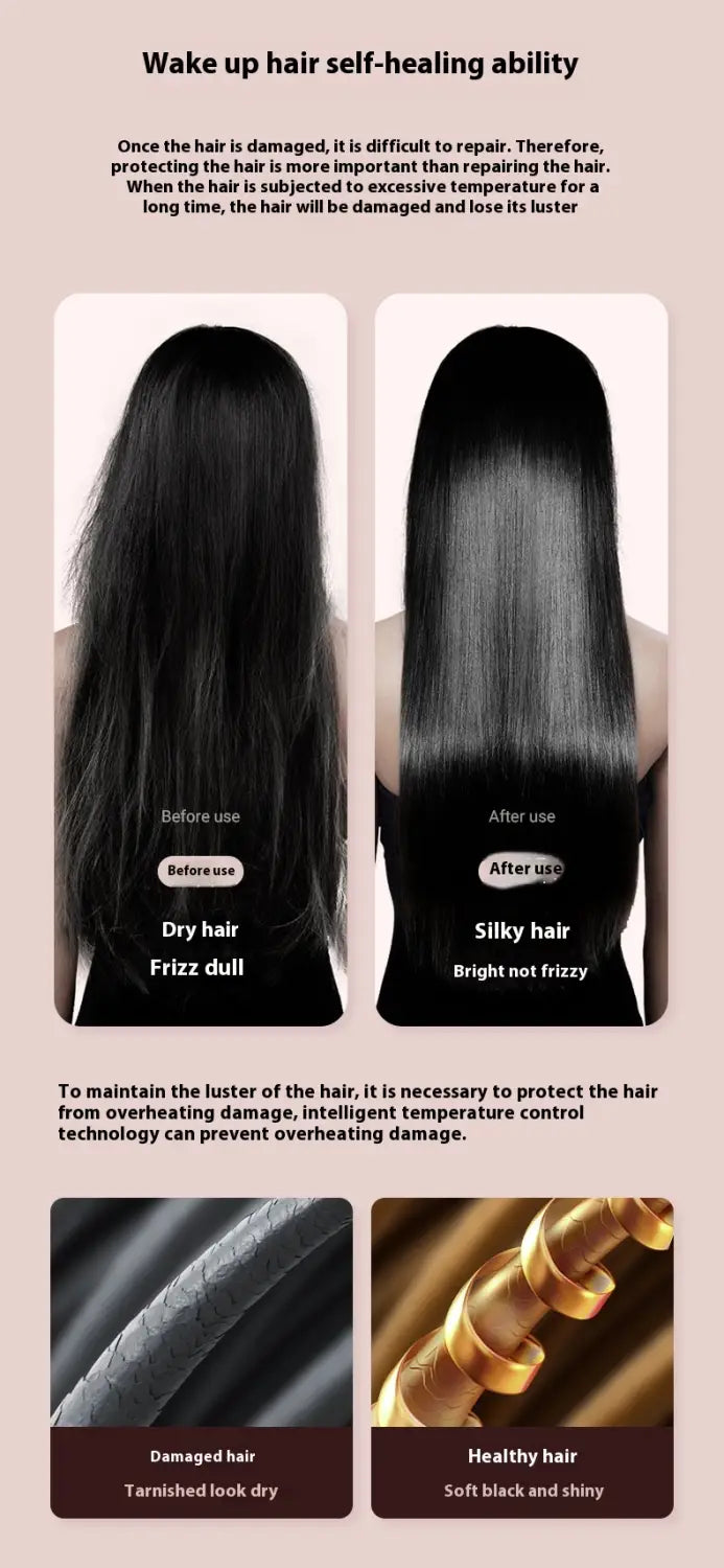 High Power Electric Hair Dryer Household with Gradient Purple and Blue Light