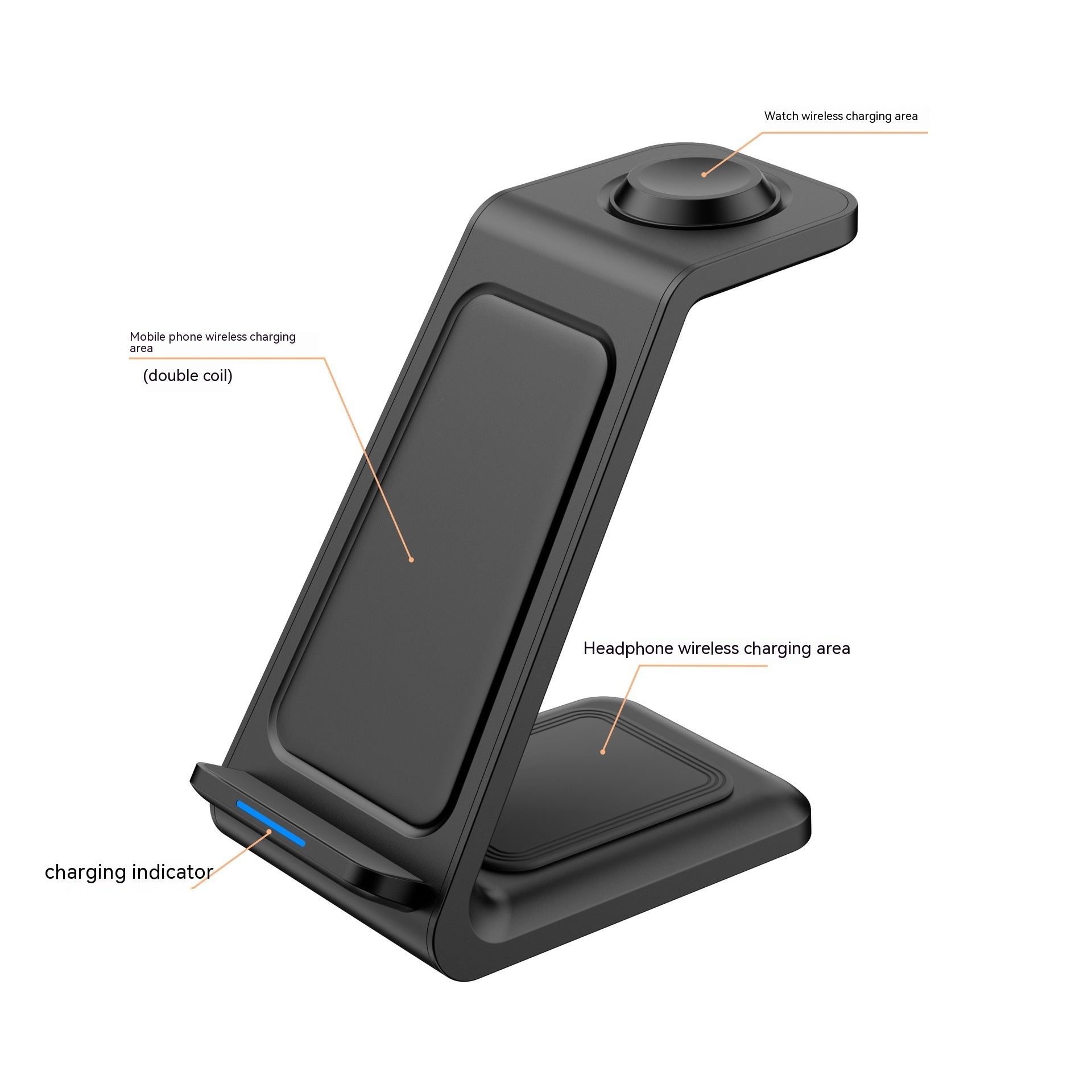 Three-in-one Wireless Charger Fast Charging Desktop Vertical - Fast Charging Magic with Three-in-One Charger