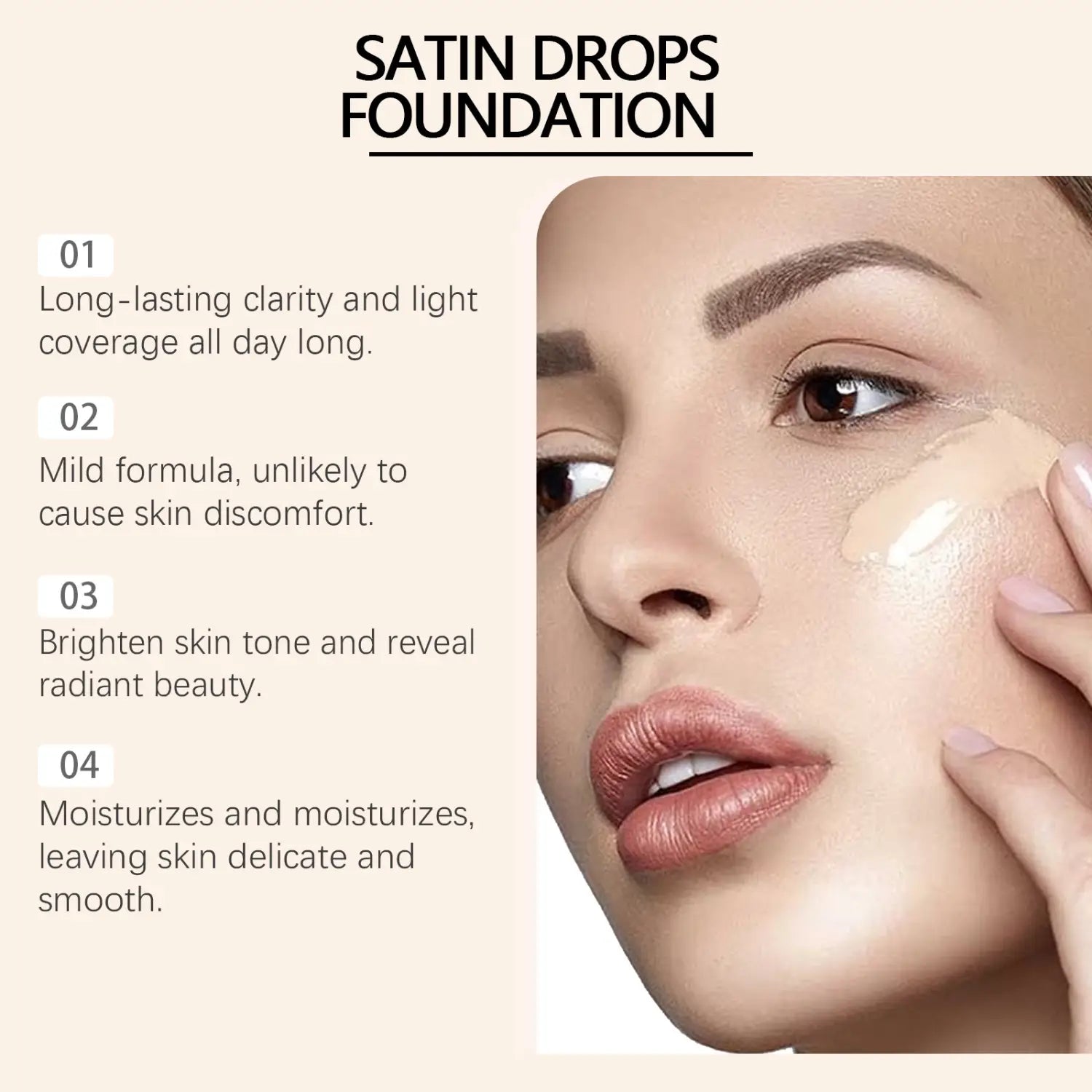 Concealer Moisturizing Lightweight Natural Brightening Foundation 30ml