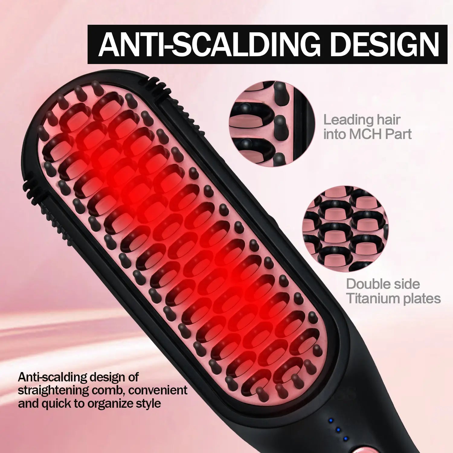 Multifunctional Hair Straightener and Curling Iron with Tourmaline Ceramic Technology