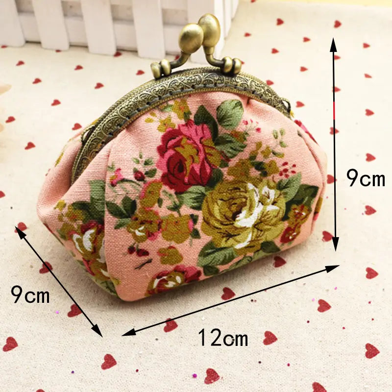 United States Coin Purse with Floral Lining for Women CHF Stylish Storage