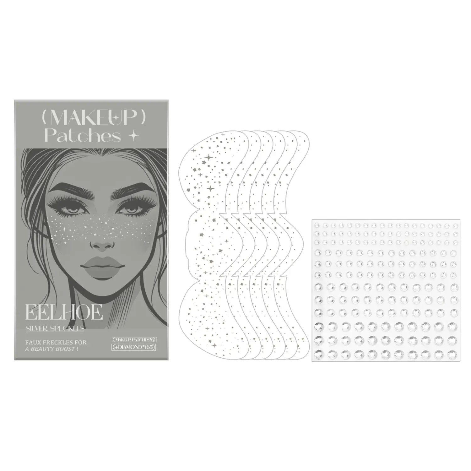 Glitter Spots Tattoo Sticker Set Easy Freckles Water Transfer Tattoos