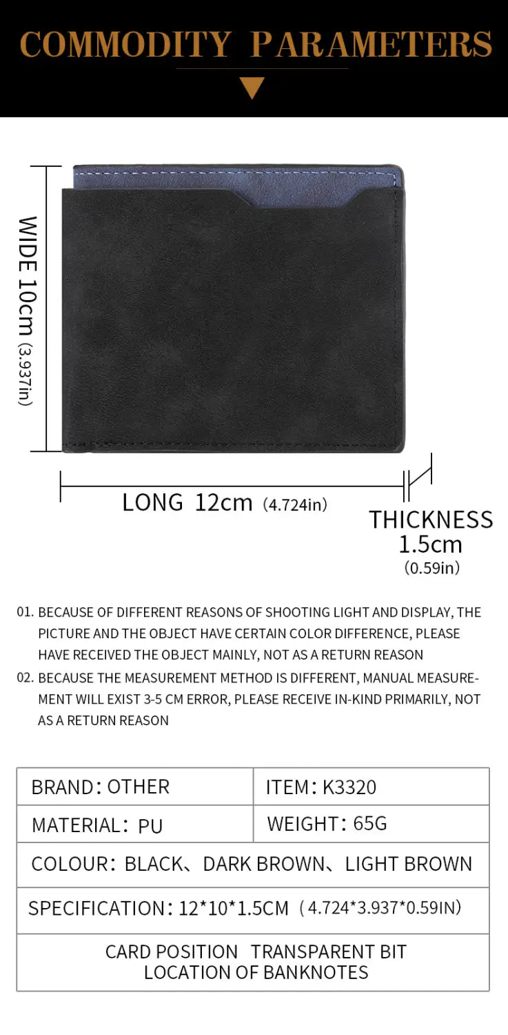 7-Pack Ultra-Light Polyester Wallet Linings in Black and Brown