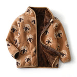 Simple Cartoon Print Boy Padded Jacket