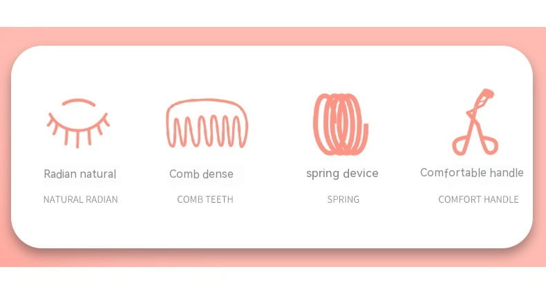 Electric and Pink Curling Eyelash Curler with Comb for Natural