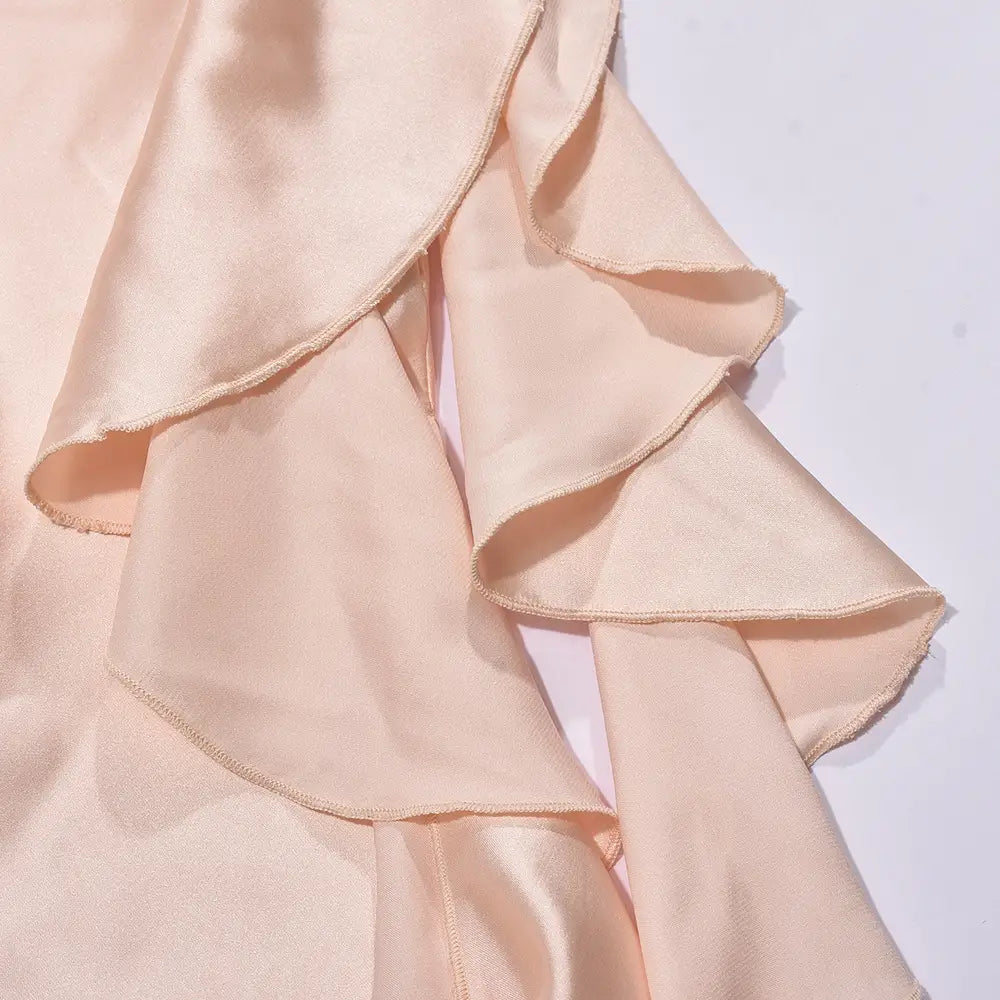 Artima cor de cintura rosa com mangas dobráveis para mulheres em tamanhos asiáticos