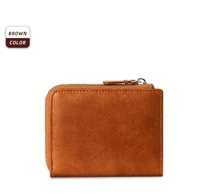 Men’s Short Fashion Leather Zipper RFID Wallet - Stylish Wallet For Men That Even Thieves Approve