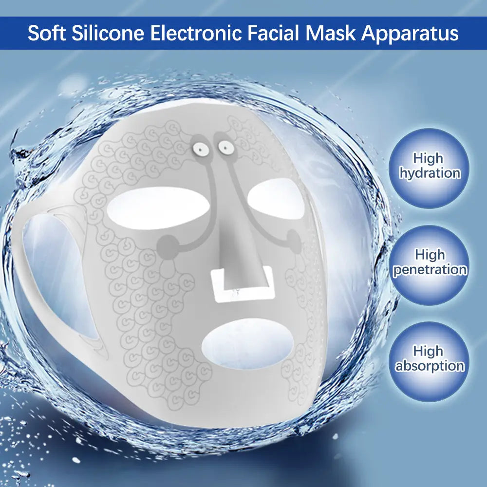 Micro Current Wireless Remote Control Silicone Electronic Facial Mask Instrument