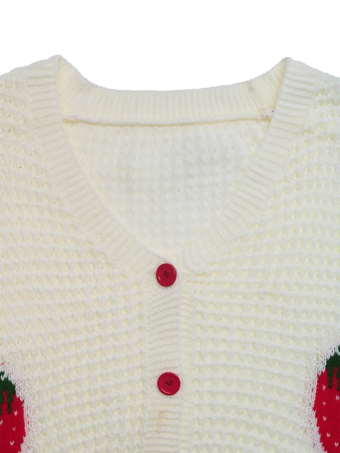 Krämig vit koreansk japansk stil snörning cardigan artificiell ulltröja