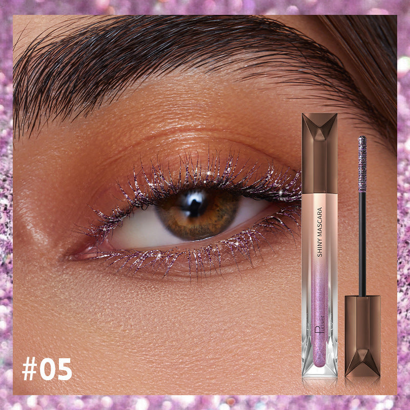 Debris Mascara Pearlescent Glittering Makeup for Long Curly White Pink Black Colors - Teleplus Facial Features debris