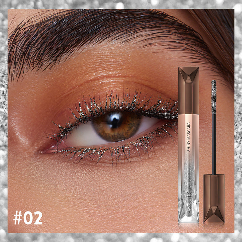 Debris Mascara Pearlescent Glittering Makeup for Long Curly White Pink Black Colors - Teleplus Facial Features debris