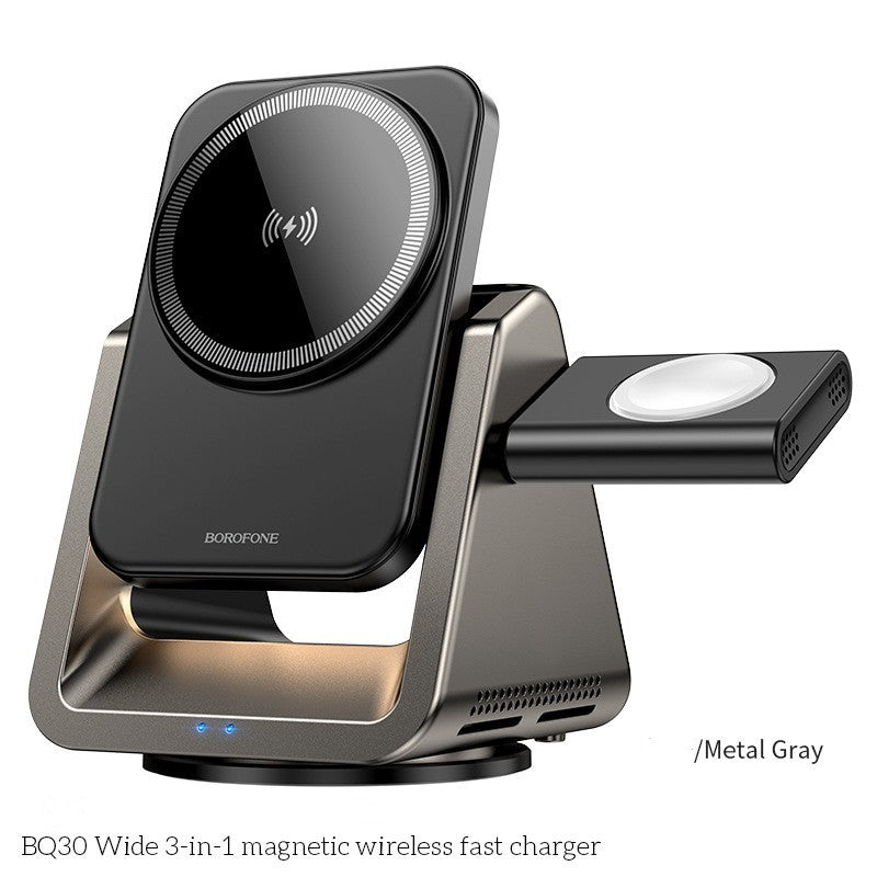 Three-in-one Magnetic Charger Wireless Charger - Three-in-One Wireless Charger for Your Power Hungry Fun