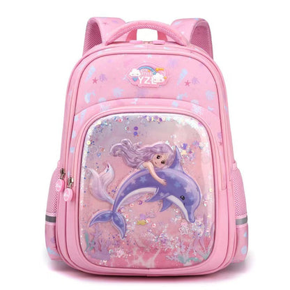 Decompression Waterproof Good-looking Mermaid Children Backpack - Mermaid Magic Backpack for Happy Little Sailors