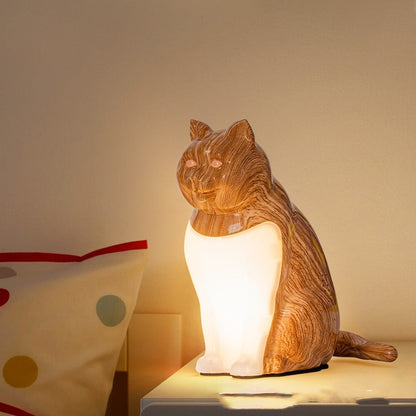 Decorative Night Light with USB Charging for Bedroom and Cat - bedroom usb charging cat decorative night light