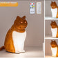 Decorative Night Light with USB Charging for Bedroom and Cat - bedroom usb charging cat decorative night light