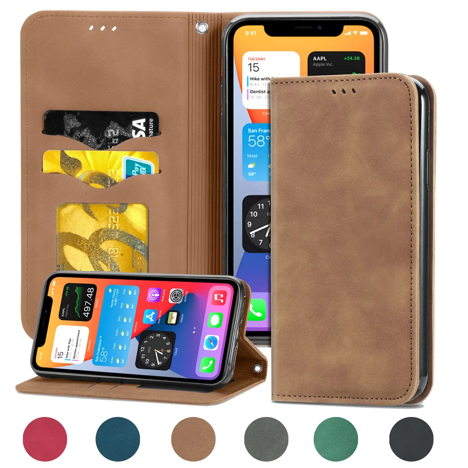 Magnetic Protective Cover for Apple Phones with Skin Feeling Solid and Anti-Wear