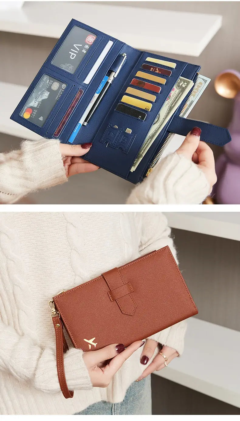 Waterproof Leather Wallet for Men and Women with RFID Blocking Protection