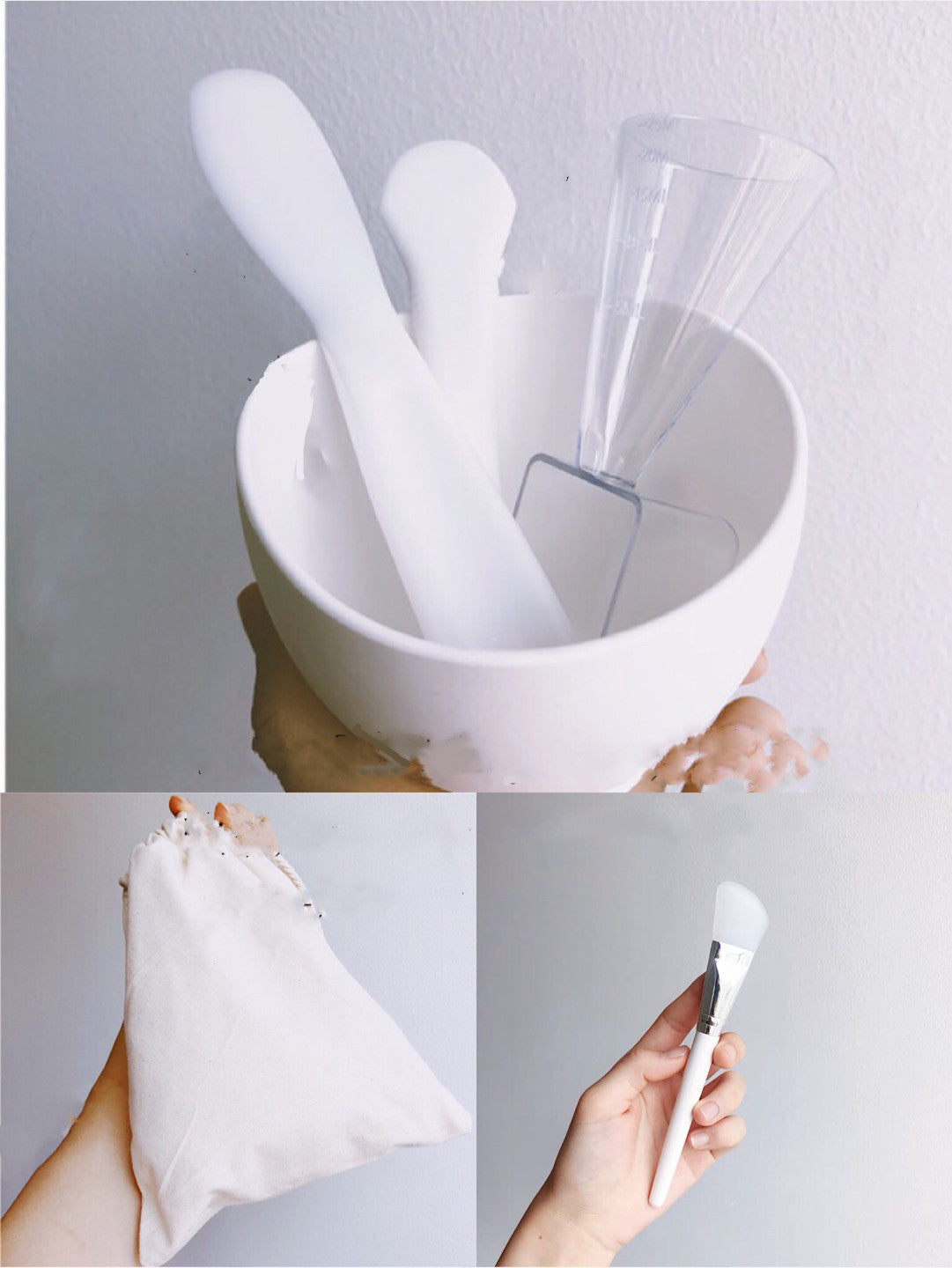 Dedicated Smearing Type Silicone Facial Mask Brush Set for Mud Masks - Masking Mischief dedicated smearing type facial