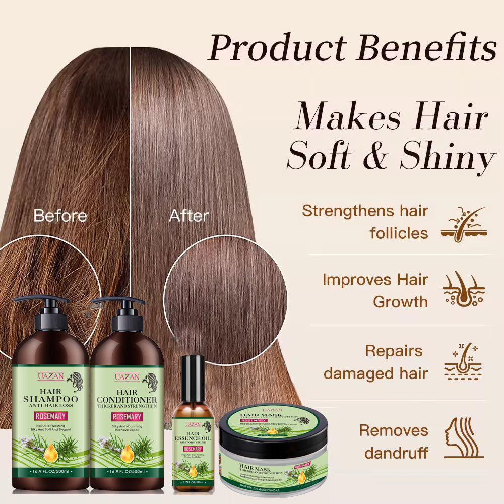 Deep Cleansing Shampoo Conditioner and Hair Mask Set for Frizz Control - Teleplus deep cleansing hair mask
