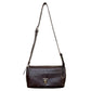 Deep Eggplant Leather Messenger Bag with Shoulder Strap - handbag shoulder messenger bag