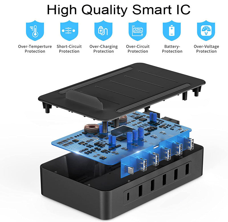 Desktop Multi-USB Charge Box Fast Charging Charger - Charge Like a Boss with Our Fast Charging Charger