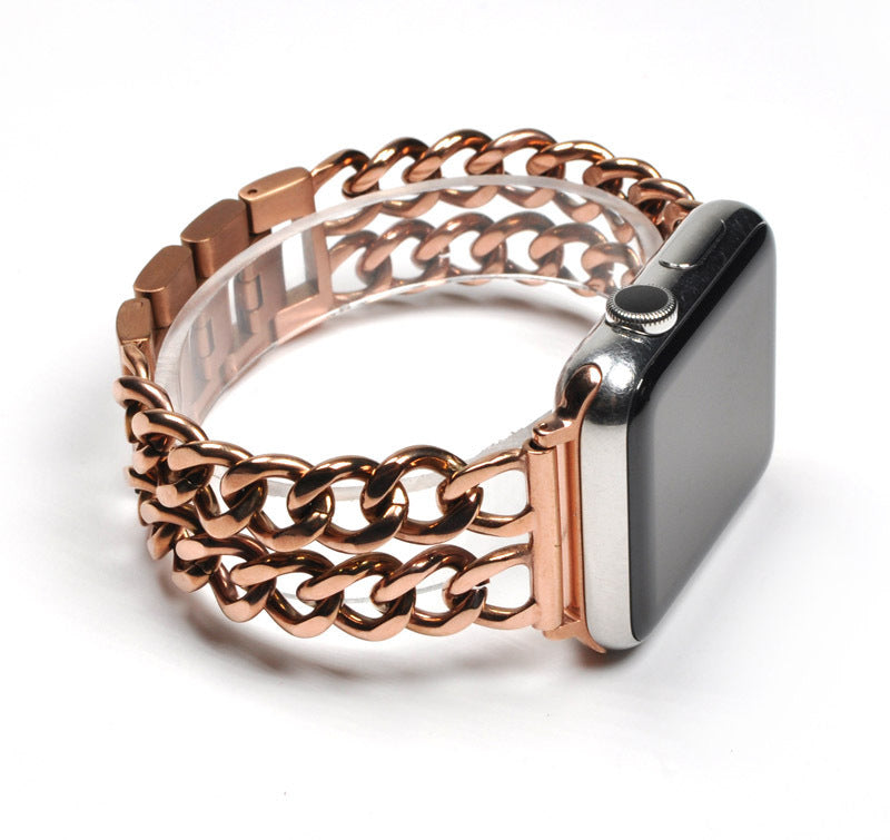 Denim chain strap - Denim Chain Strap in Silver Black Gold Rose Gold