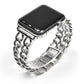 Metal Spot Watch with Denim Chain Strap in Silver Black Gold Rose - denim chain strap