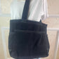 Denim Shoulder Bag Horizontal Square Tote with Outer Pocket and Multiple Colors - Teleplus