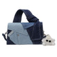 Denim Small Handbags Western Style Shoulder Crossbody Bag with Sandwiched Pocket - denim small handbags western style