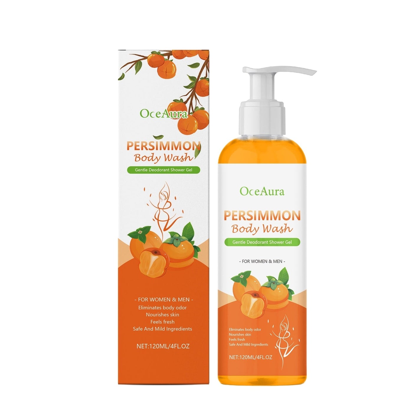Deodorizing Shower Gel with Persimmon Extract and Mint Leaves - Teleplus deodorizing shower gel persimmon extract mint