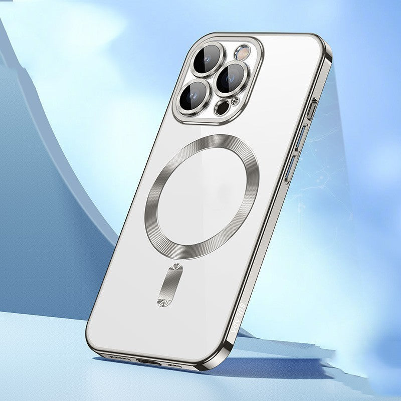 Desert Gold Electroplating Protective Sleeve for iPhone 16 Pro Max - Invisible Armor Your Phone Magnetic transparent