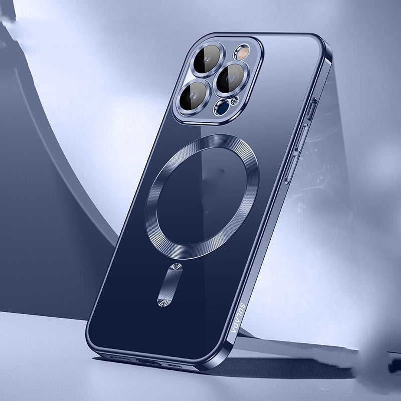 Desert Gold Electroplating Protective Sleeve for iPhone 16 Pro Max - Invisible Armor Your Phone Magnetic transparent