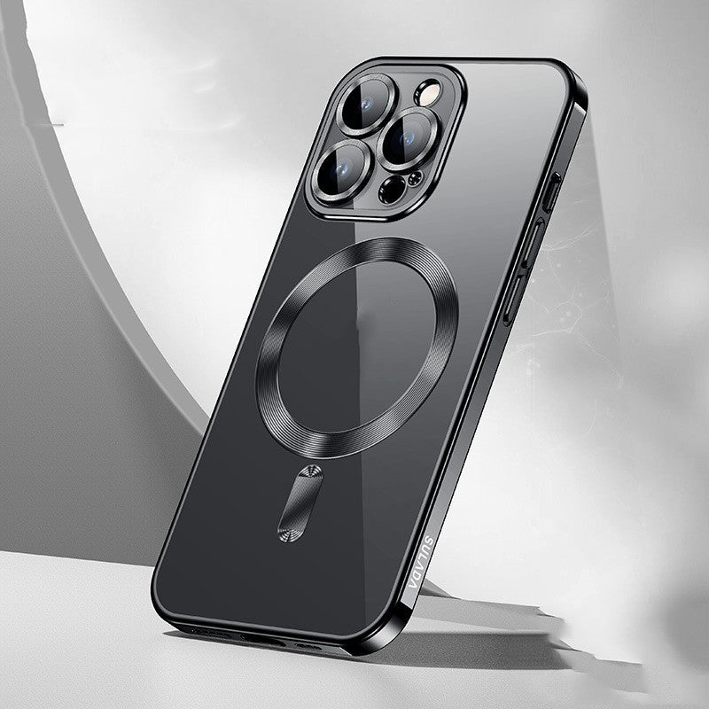 Desert Gold Electroplating Protective Sleeve for iPhone 16 Pro Max - Invisible Armor Your Phone Magnetic transparent