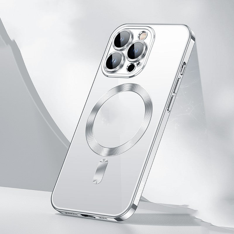 Desert Gold Electroplating Protective Sleeve for iPhone 16 Pro Max - Invisible Armor Your Phone Magnetic transparent