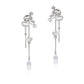 Design Shaped Baroque Cultured Pearl Earring Long Tassel - Get Tangled in Baroque Pearl Earring Fun