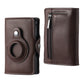 Men’s Wallet Tracker Card Clamp Metal Card Holder - Crazy Horse Wallet Tracker for Forgetful Gents