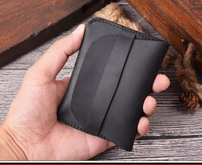 Crazy Horse Leather Card Holder Wallet for the United States CHF Buyers