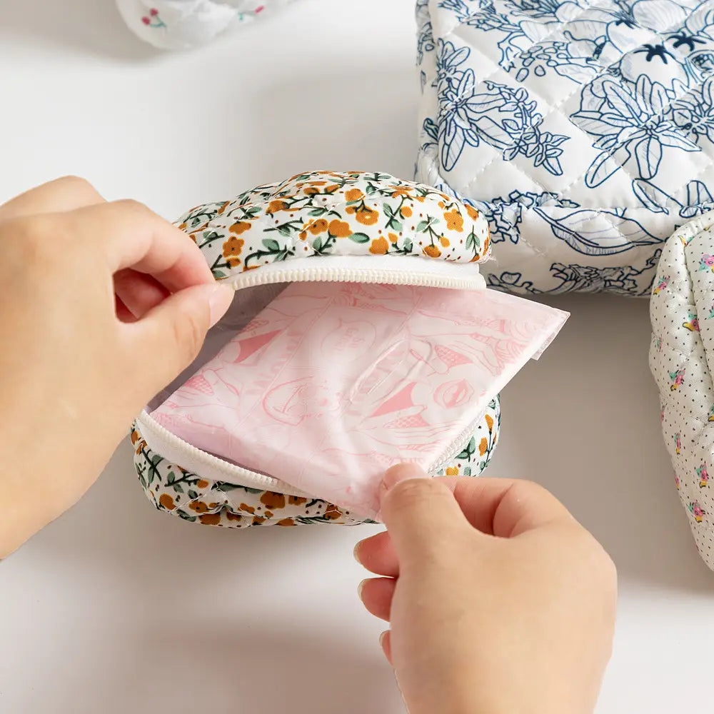 Small Flower Collection with Red on White Background