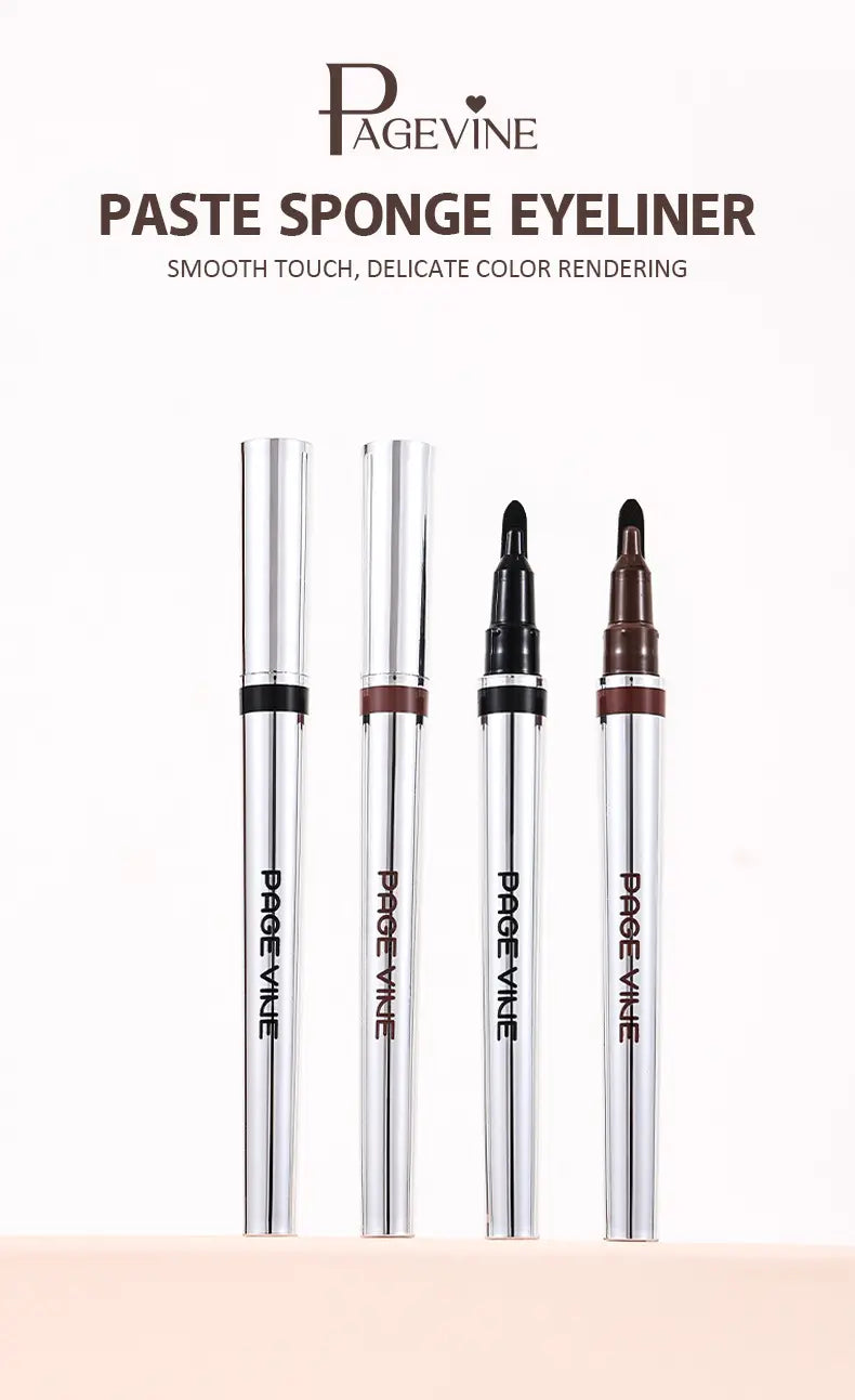 Vedenpitävä nestemäinen silmäkynä musta ruskea kestävä sammutuskestävä meikki