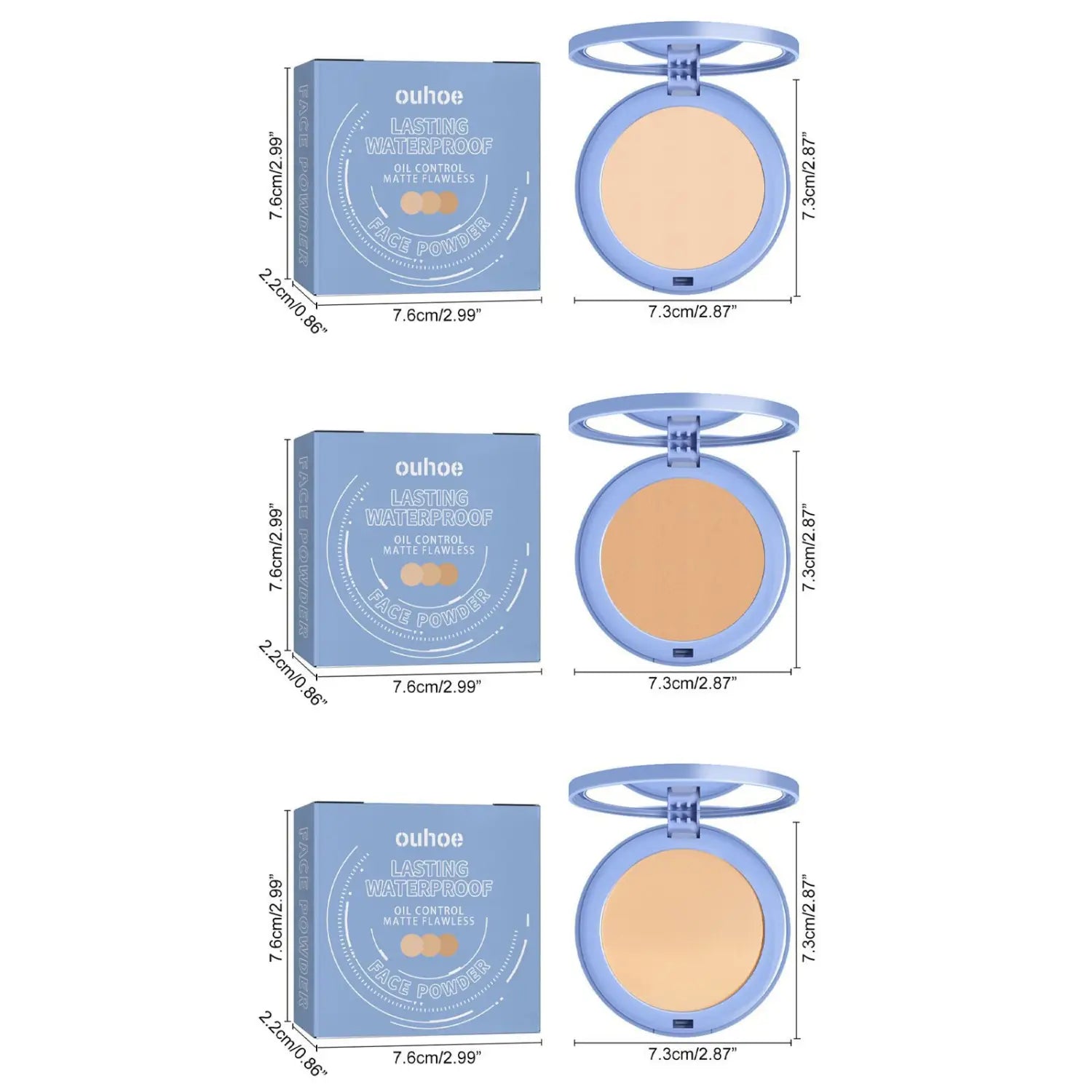 Natural Finish Makeup Powder in Beige for All Skin Types 8g