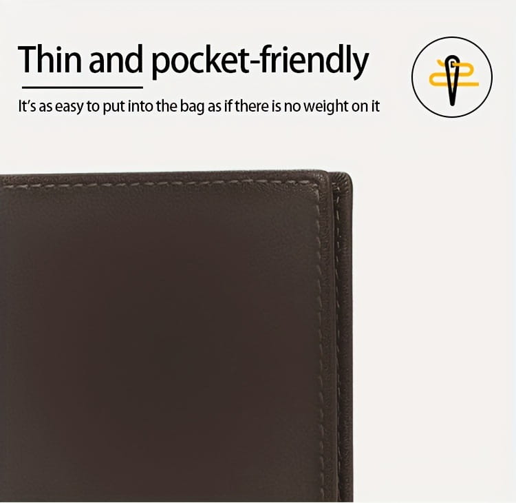 Urban Minimalist Wallet with Synthetic Leather Lining in Brown or Black