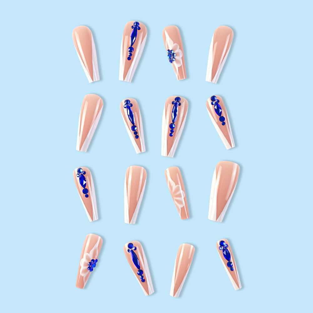 Diamond Ballet Armor False Nails with Glue for Girl and Hot Looks - Teleplus Fake hot girl diamond ballet armor