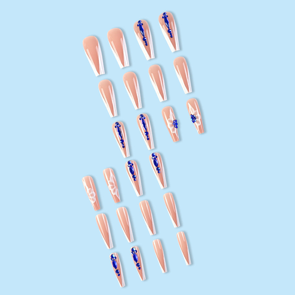 Diamond Ballet Armor False Nails with Glue for Girl and Hot Looks - Teleplus Fake hot girl diamond ballet armor