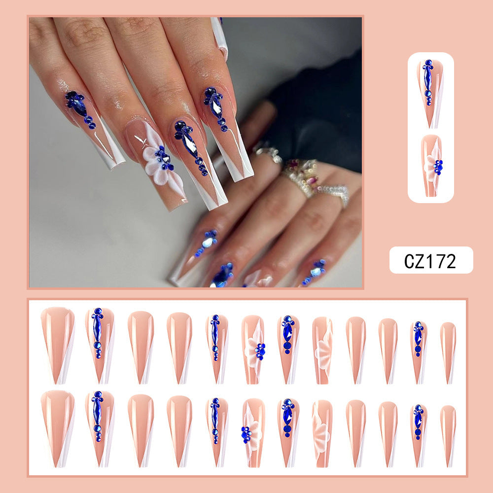 Diamond Ballet Armor False Nails with Glue for Girl and Hot Looks - Teleplus Fake hot girl diamond ballet armor
