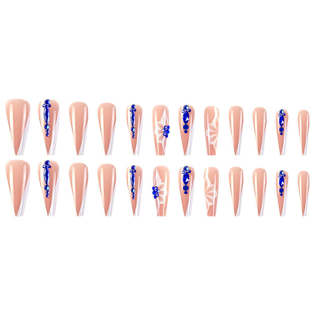 Diamond Ballet Armor False Nails with Glue for Girl and Hot Looks - Teleplus Fake hot girl diamond ballet armor