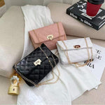 Diamond Chain Shoulder Bag in Various Colors with Casual Crossbody Design - Multiple for Style diamond chain shoulder