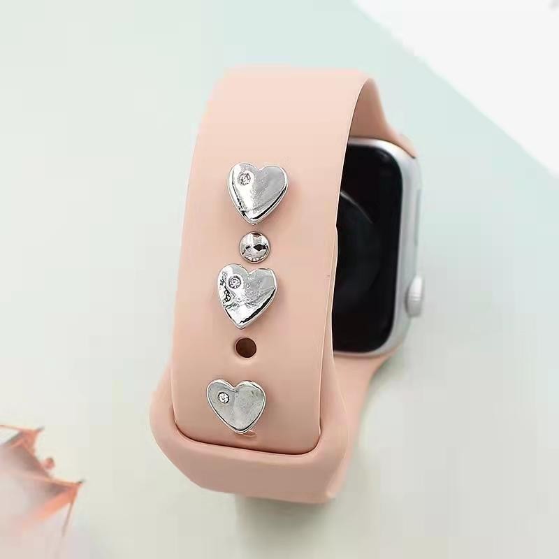 Diamond Decorative Silicone Watch Strap for Smart Watches - Teleplus smart watch silicone strap decorative
