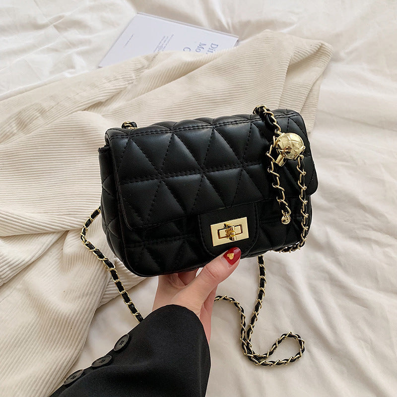 Diamond Pattern Chain Crossbody Bag for Daily - Teleplus Use diamond pattern chain bag