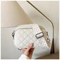 Diamond Pattern Soft Leather Shoulder Messenger Bag with Polyester Fiber Lining - Teleplus diamond pattern soft leather
