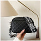 Diamond Pattern Soft Leather Shoulder Messenger Bag with Polyester Fiber Lining - Teleplus diamond pattern soft leather